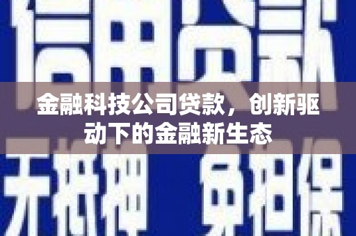 兴县金融科技公司贷款，创新驱动下的金融新生态