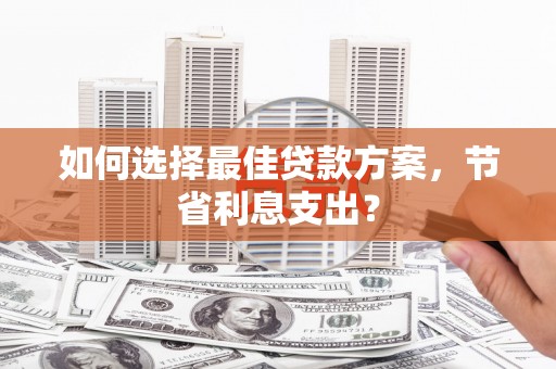 西畴如何选择最佳贷款方案，节省利息支出？