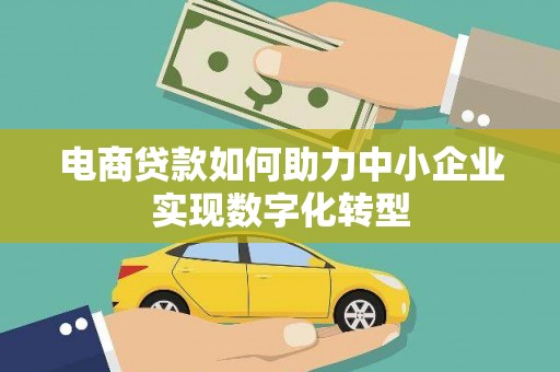 苑里电商贷款如何助力中小企业实现数字化转型