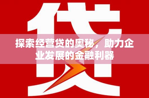 西海岸探索经营贷的奥秘，助力企业发展的金融利器