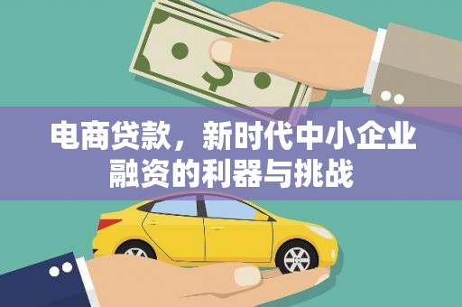 旬阳电商贷款，新时代中小企业融资的利器与挑战