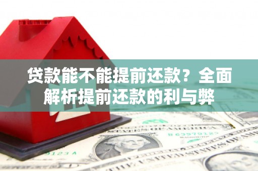 太平贷款能不能提前还款？全面解析提前还款的利与弊