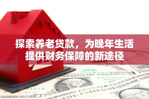 屏山探索养老贷款，为晚年生活提供财务保障的新途径