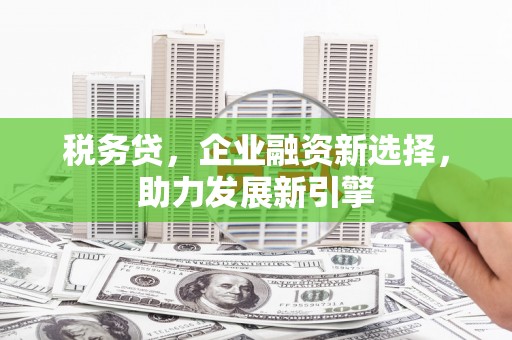临翔税务贷，企业融资新选择，助力发展新引擎