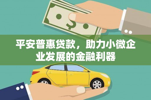 云浮平安普惠贷款，助力小微企业发展的金融利器